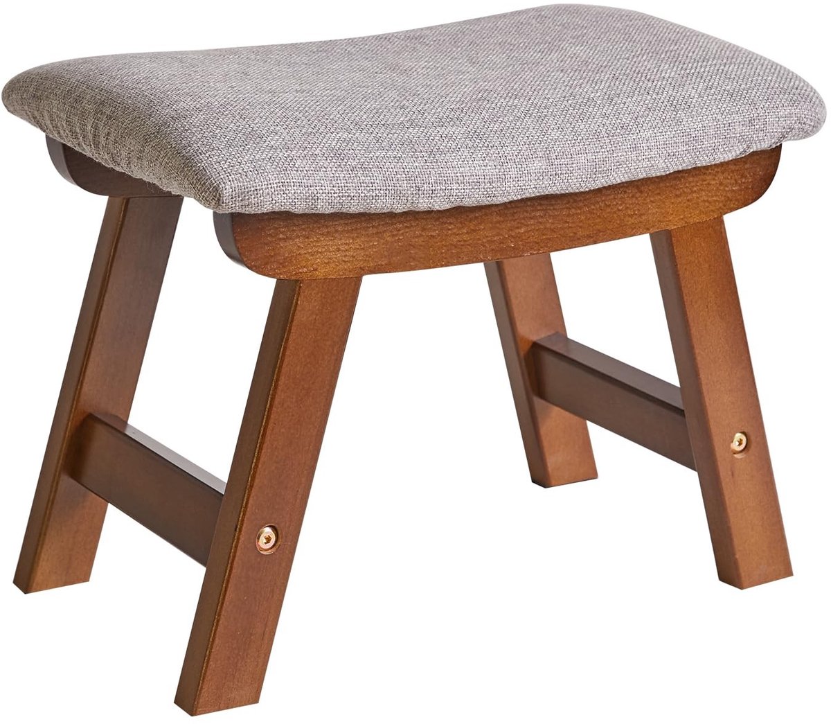 Dailygoods - YDEU-1355 Voetstoel Ottoman - Lage Stoel met 4 Beuken Poten