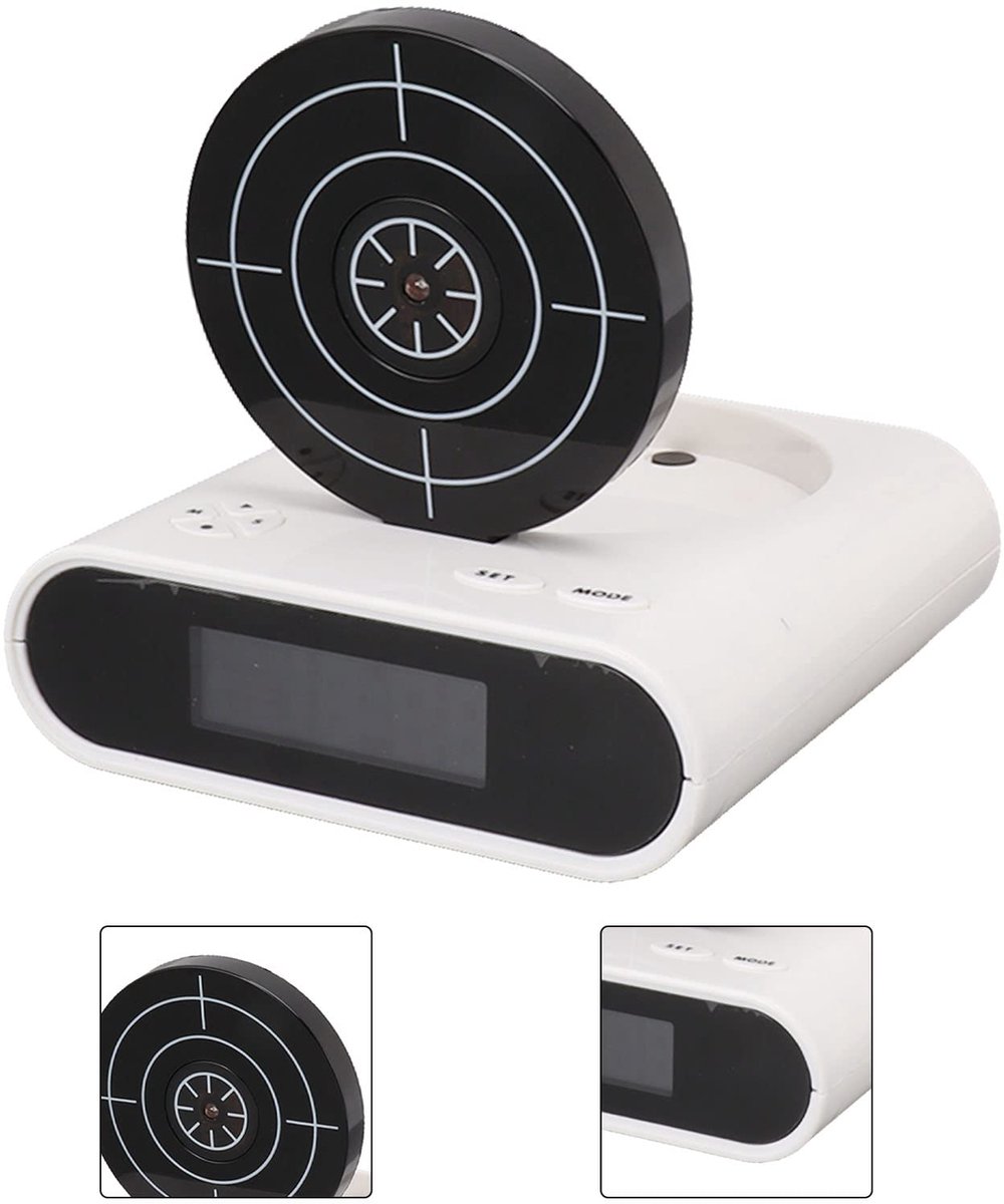Dailygoods - Digitale Wekker met Gun Design - Aanpasbare Alarmgeluiden en LED-scherm