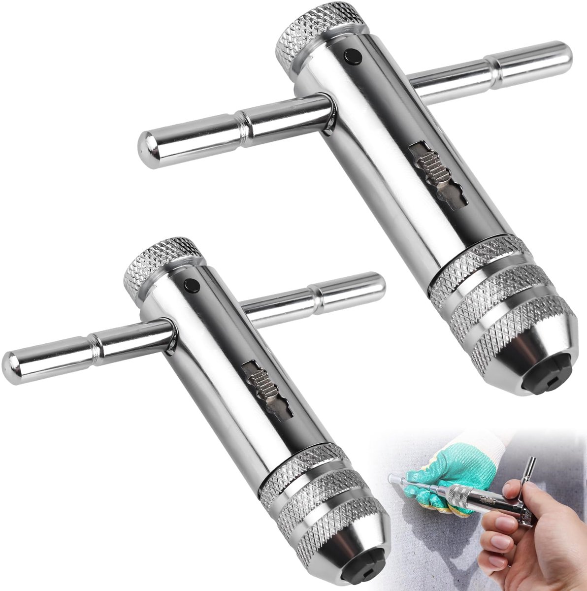 Dailygoods - 2 Stuks Verstelbare Tap Bouten met T-Handvat - Handgereedschap voor Tappen