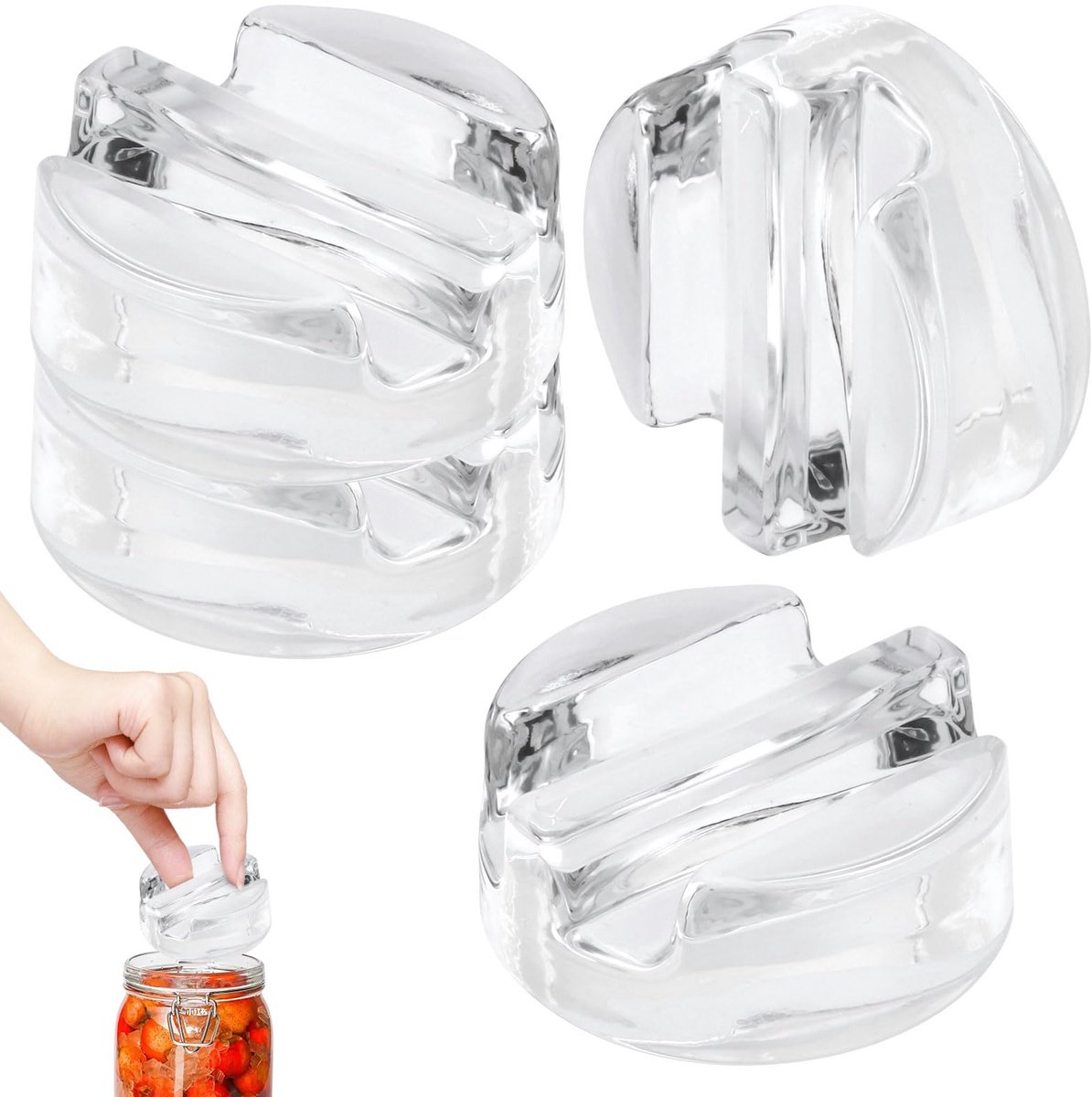 Dailygoods - Fermentatie Gewichten Set van 4 - Glazen Gewichten voor Fermentatie