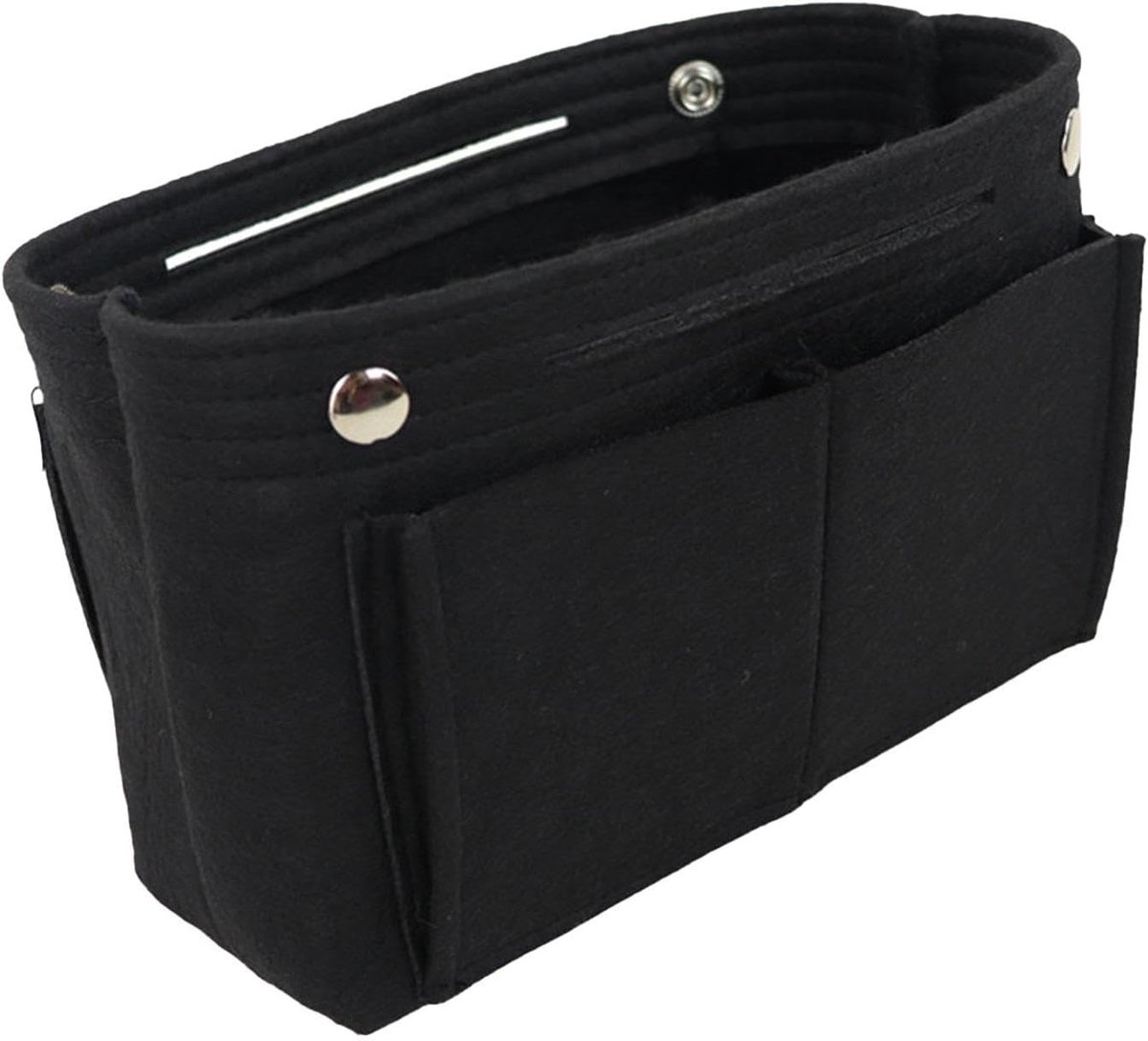Dailygoods - Zwarte Vilt Opbergzak met Grote Capaciteit voor Handtassen - 1 Stuk