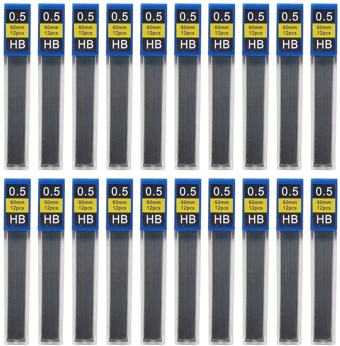 Dailygoods - 240 Stuks HB Schokbestendige Potloodvullingen 0.5mm