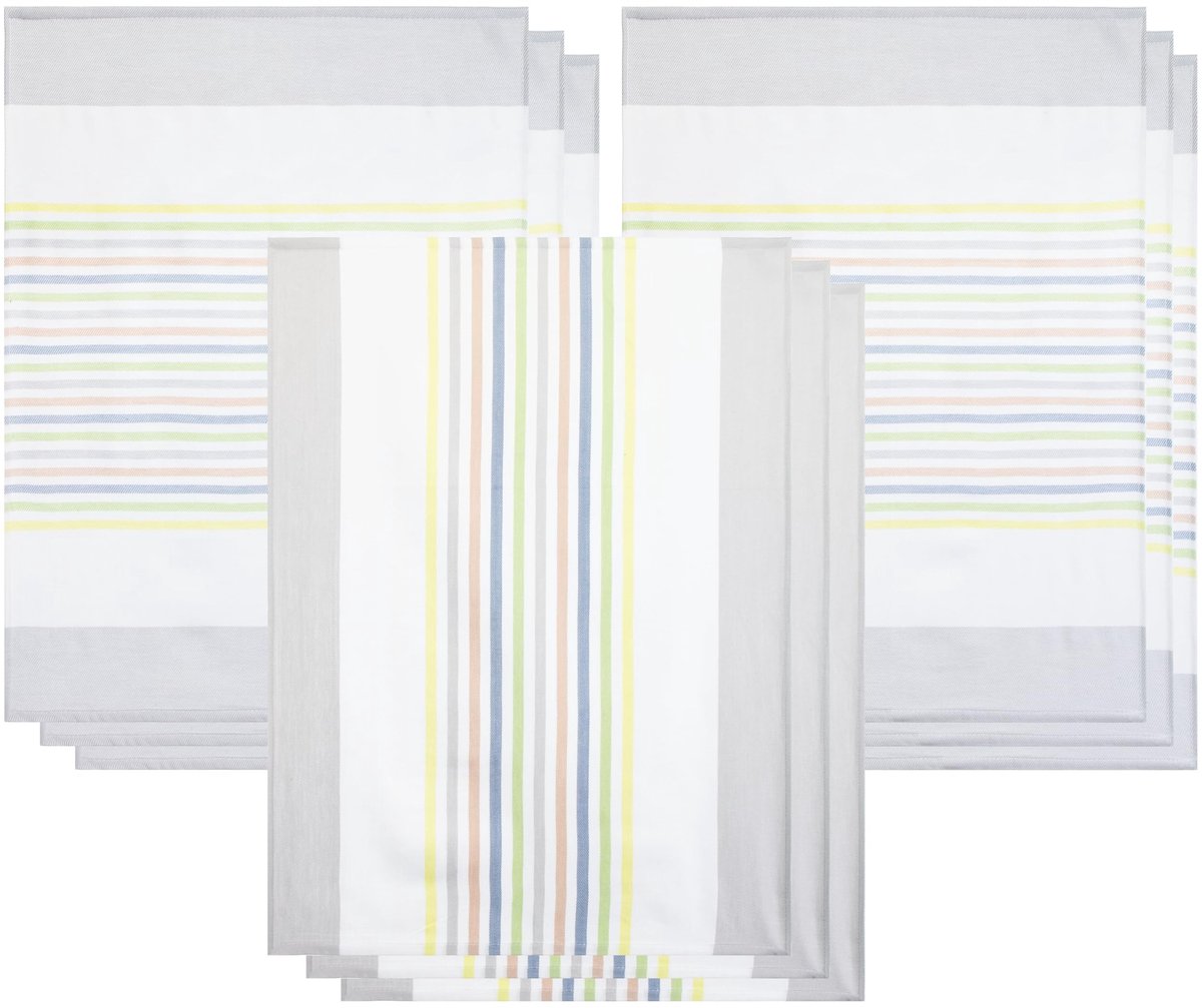 Dailygoods - Keukenhanddoeken Set van 9 - 50x70 cm met Modern Motief