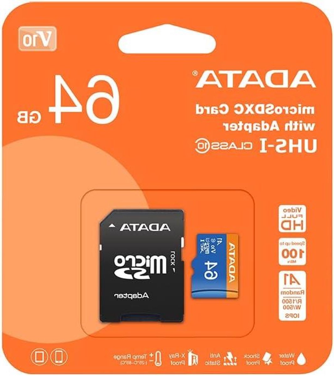 Micro SD Geheugenkaart - SDXC Kaart - Opslag Uitbreiden - A1 App Prestaties - 64 GB - Groen