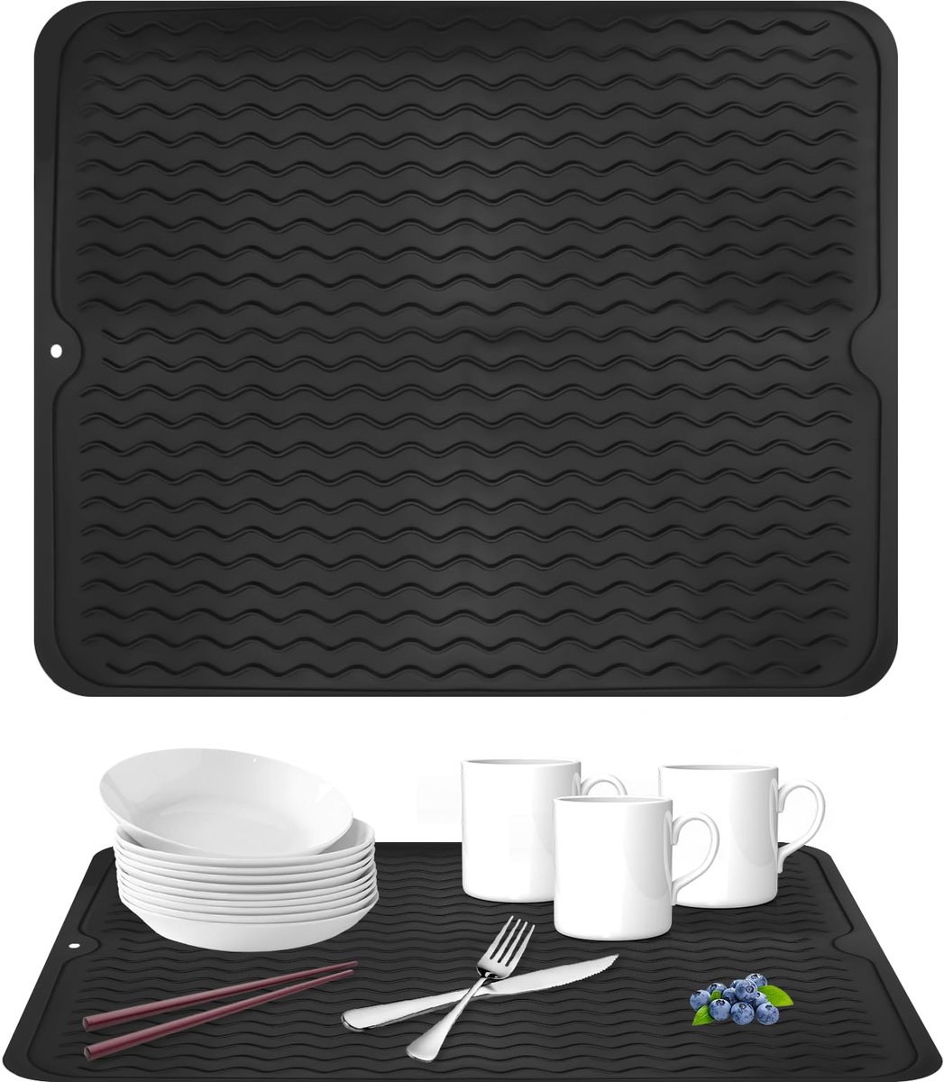 Dailygoods - Siliconen afwas afdroogmat 50 x 40 cm - Perfect voor de keuken
