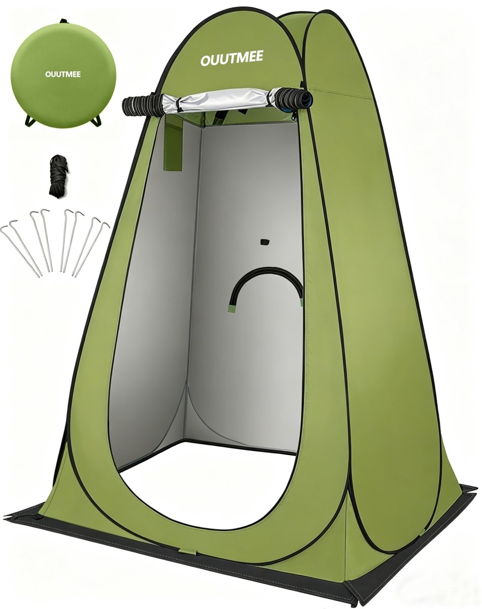 SnelShoppen - OUUTMEE Douchetent Campingtoilettent Draagbare Pop-Up Kleedkamer Mobiele Strandkleedtent UV-Bescherming Waterafstotende Outdoor WC-Tent