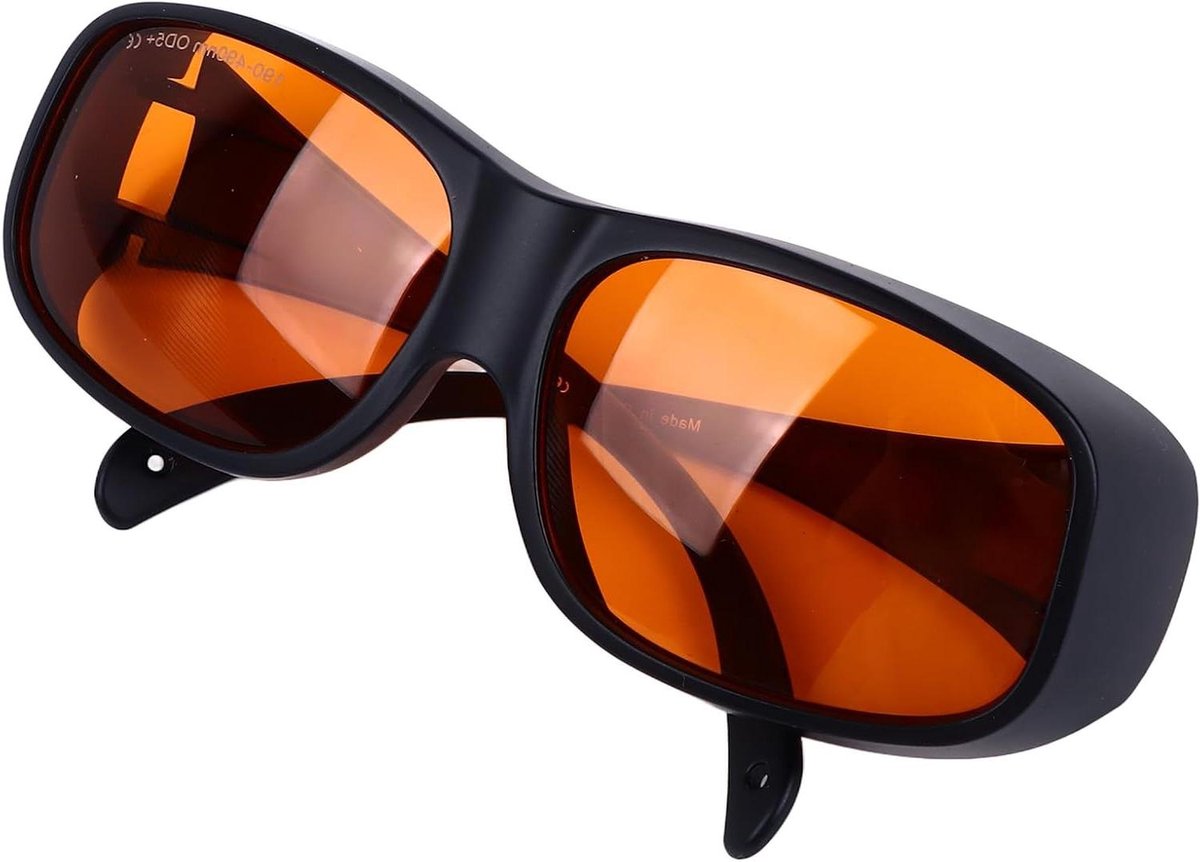 Veiligheidsbril Oranje Lens - Motorrijbril Stofdicht - Oogbescherming Klussen - Blauw Licht Filterend - OD5 - Oranje