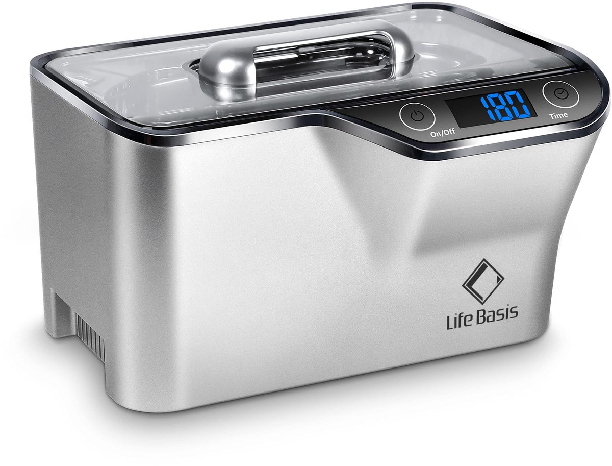 SnelShoppen - Ultrasoon reinigingsapparaat 600ml - Digitale brillenreinigingsapparaat - 42KHz ultrasone reiniger voor brillen, sieraden, horloges, tan