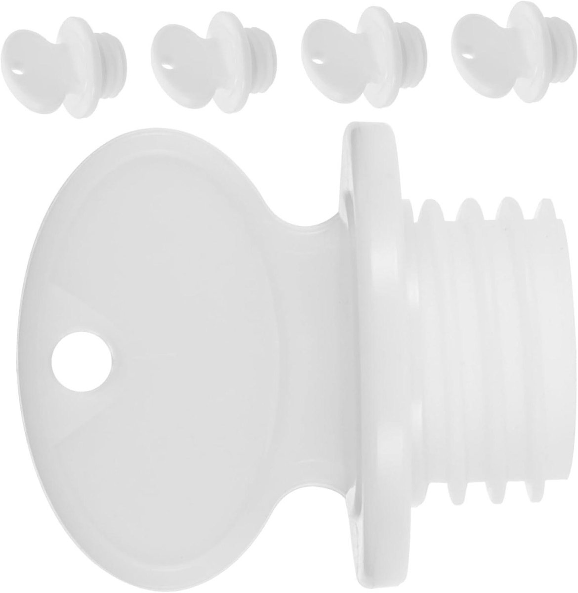 Warmwaterkruik Stopper - Vervangende Dop Lekvrij - Warmwaterzak Afdichten - Eenvoudig Ontwerp - 4x3.5x2.3 cm - Wit