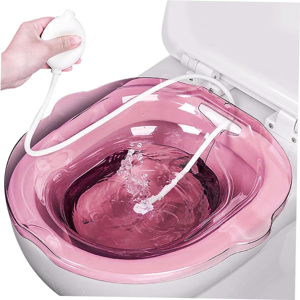 Zitbad Toilet - Bidet Toilet Zitting - Postnatale Verzorging - Anti-overloop Ontwerp - 39 x 39 x 10 cm - Wit