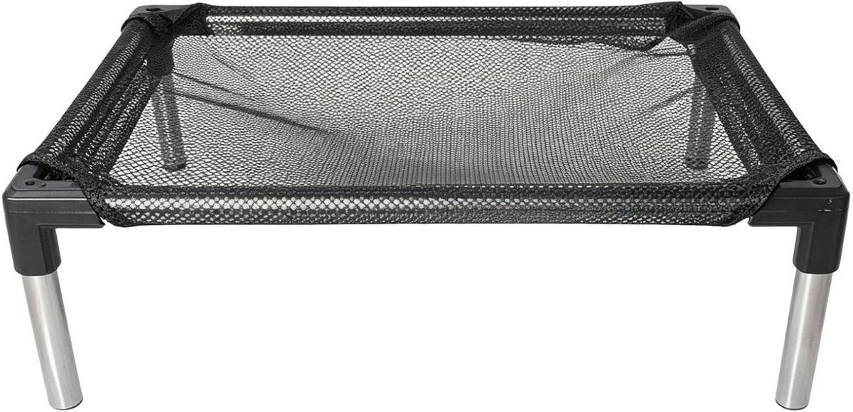 Verhoogd Hondenbed - Hondenhangmat Veldbed - Huisdier Comfort - Ademend Gaasontwerp - 60x50x12 cm - Grijs