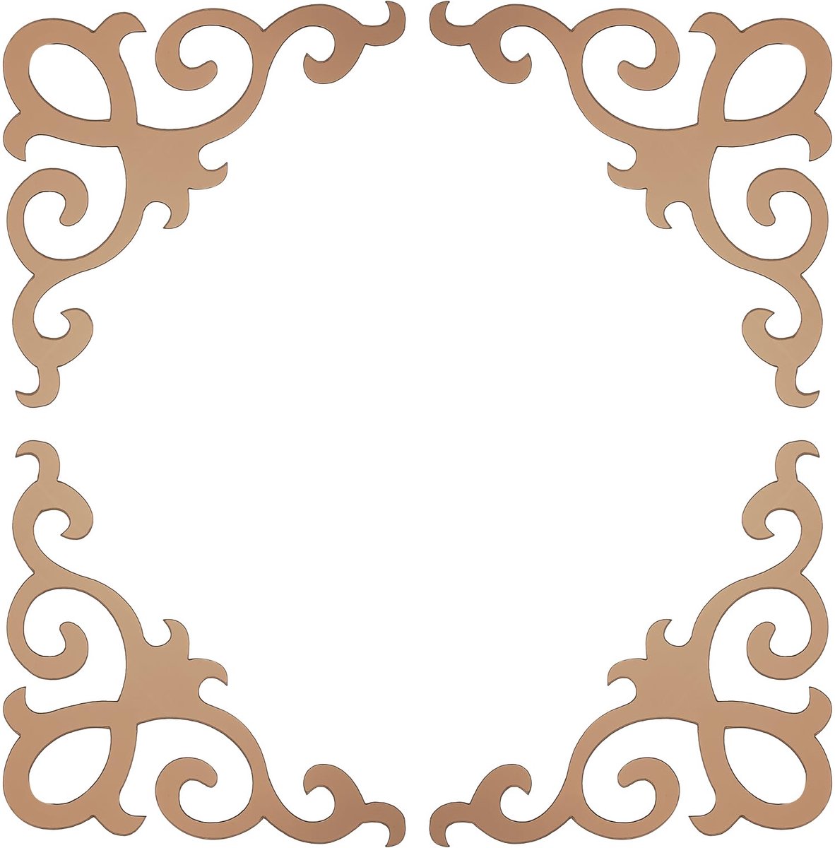 Dailygoods - 8 Stuks Wandstickers met Spiegels - Zelfklevende Acryl Tegels voor Sfeervolle Decoratie
