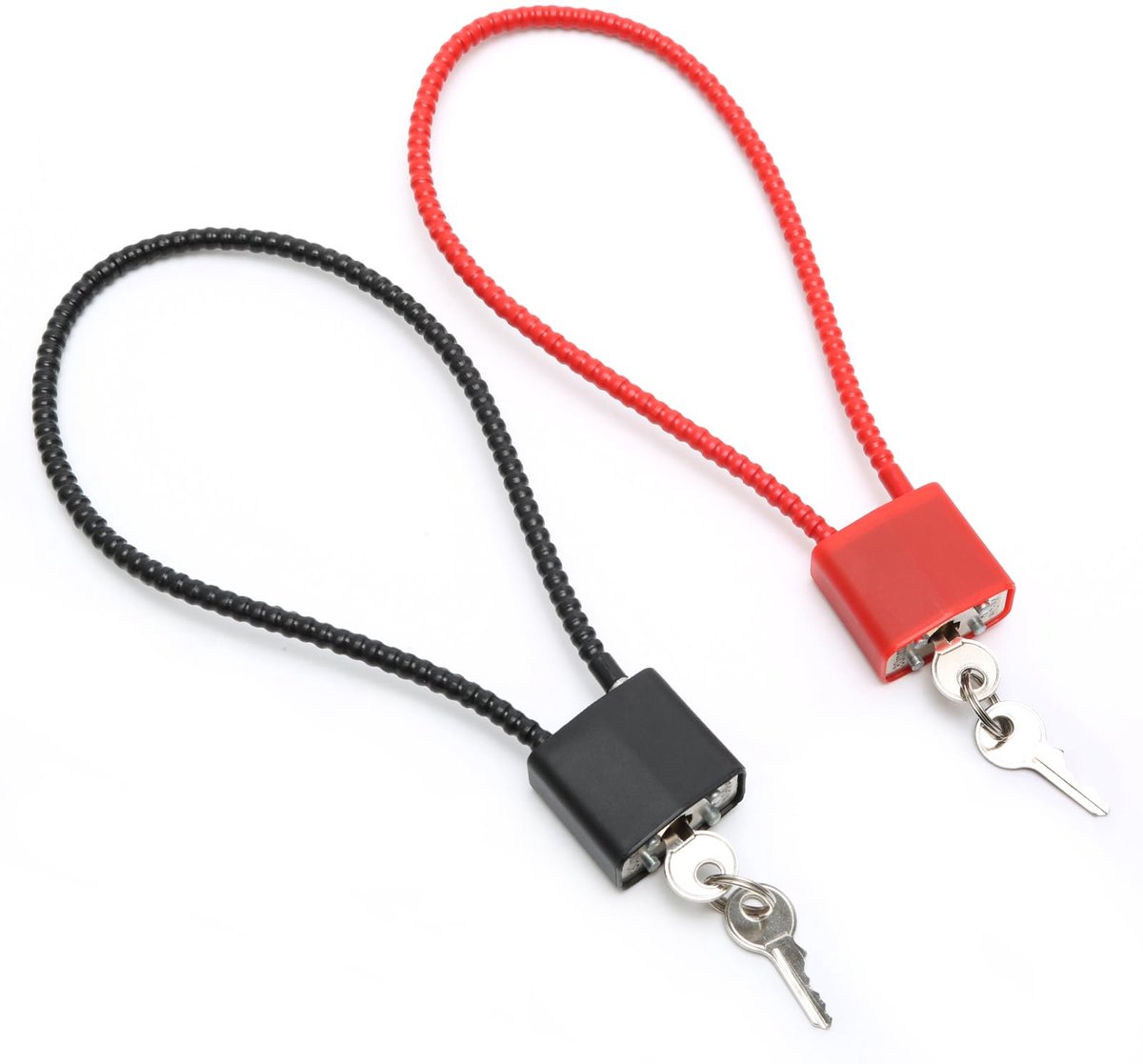 Dailygoods - 2 Stuks Stalen Kabel Hangsloten met Zelfde Sleutels