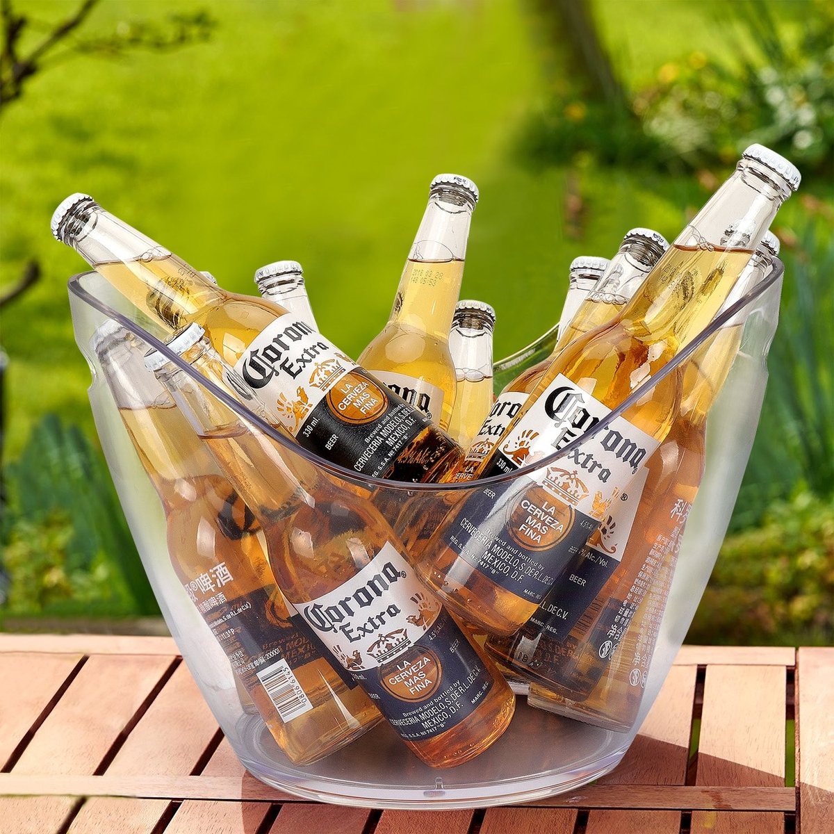 Dailygoods - Transparante 8L IJs- en Champagne Emmer - Ideaal voor Dranken en Opslag