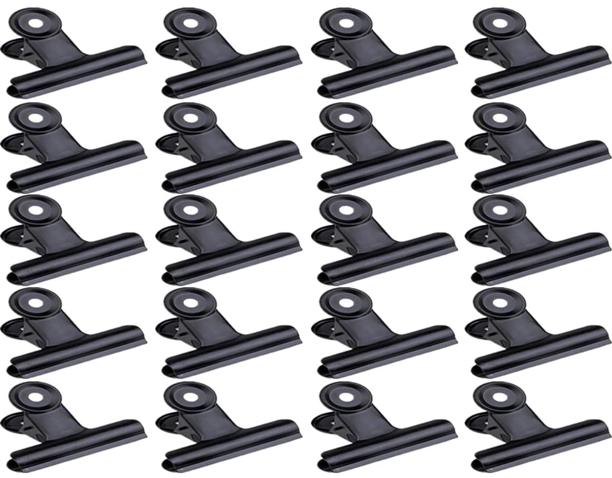 Dailygoods - Multi-Function Clip Klemmen - 20 Stuks Zwarte Bulldog Clips