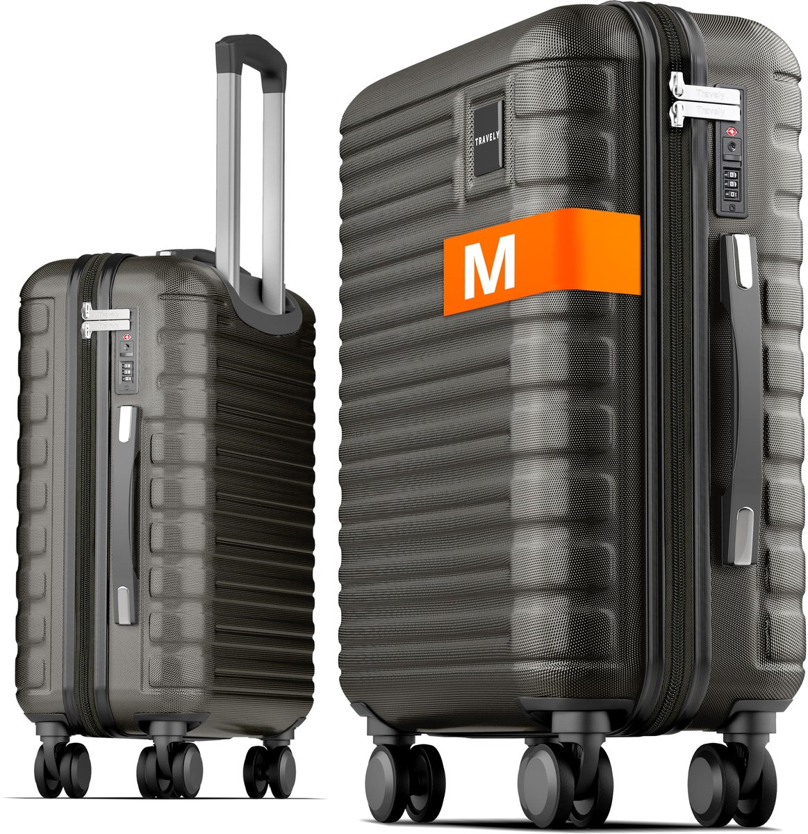 SnelShoppen - Travely Premium Handbagage 55x40x20cm Trolley - Lichtgewicht 36L Koffer met Zachte Wielen en TSA-slot - Perfect voor Ryanair, Lufthansa,