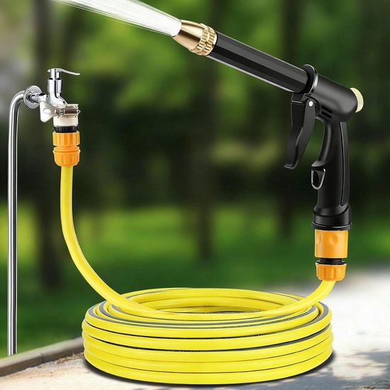 Draagbare Hogedrukreiniger - Reinigingsapparaat Buiten - Auto en Tuin Reinigen - Krachtige Waterstraal - 25L x 23W x 13H cm — afbeelding 2