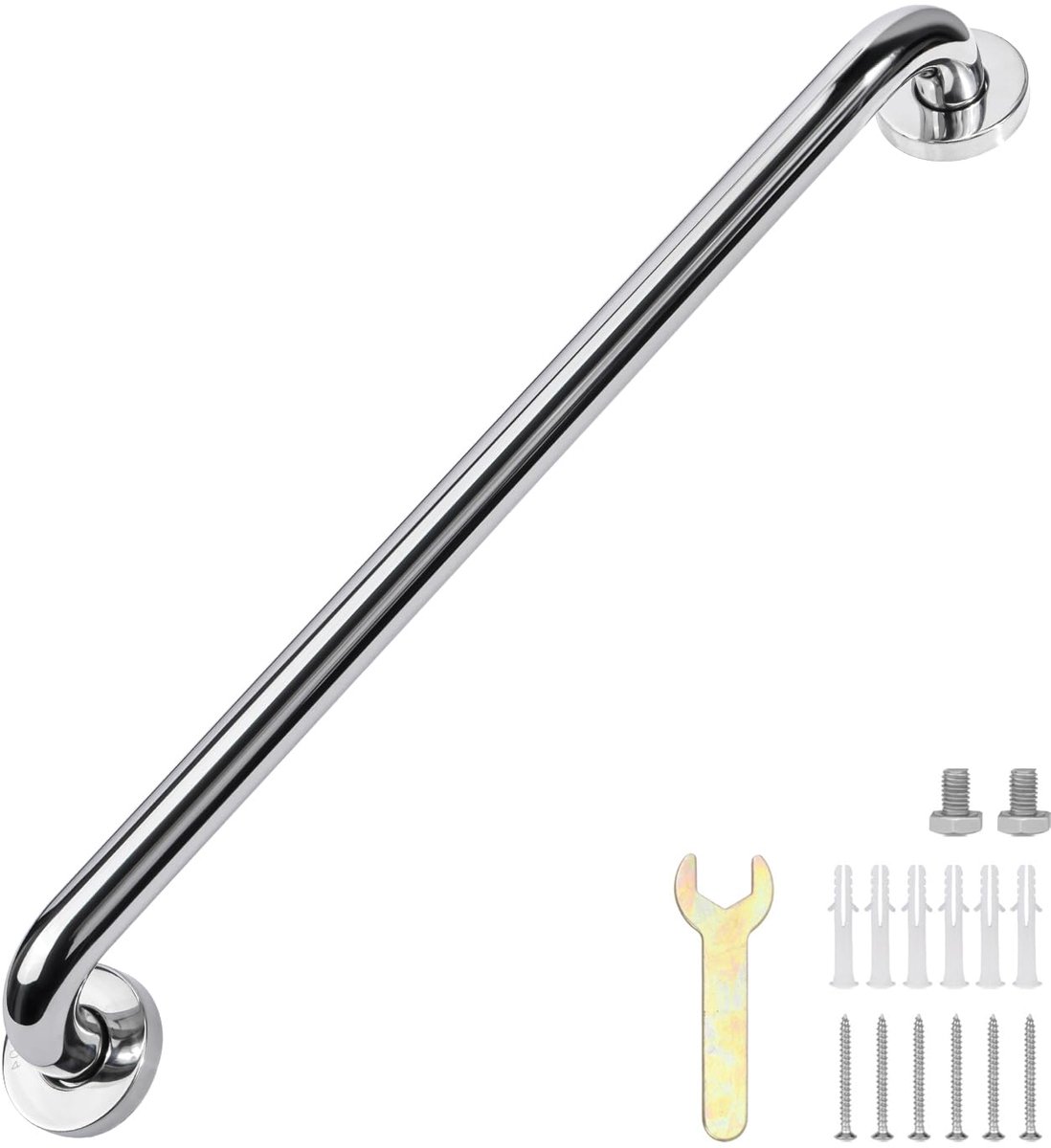 SnelShoppen - Steunstangen voor Badkamer 80 cm - Antislip Veiligheidssteunen voor Ouderen, Antislipmateriaal, Zorg voor Bad en Douche, Verhoogde Veili