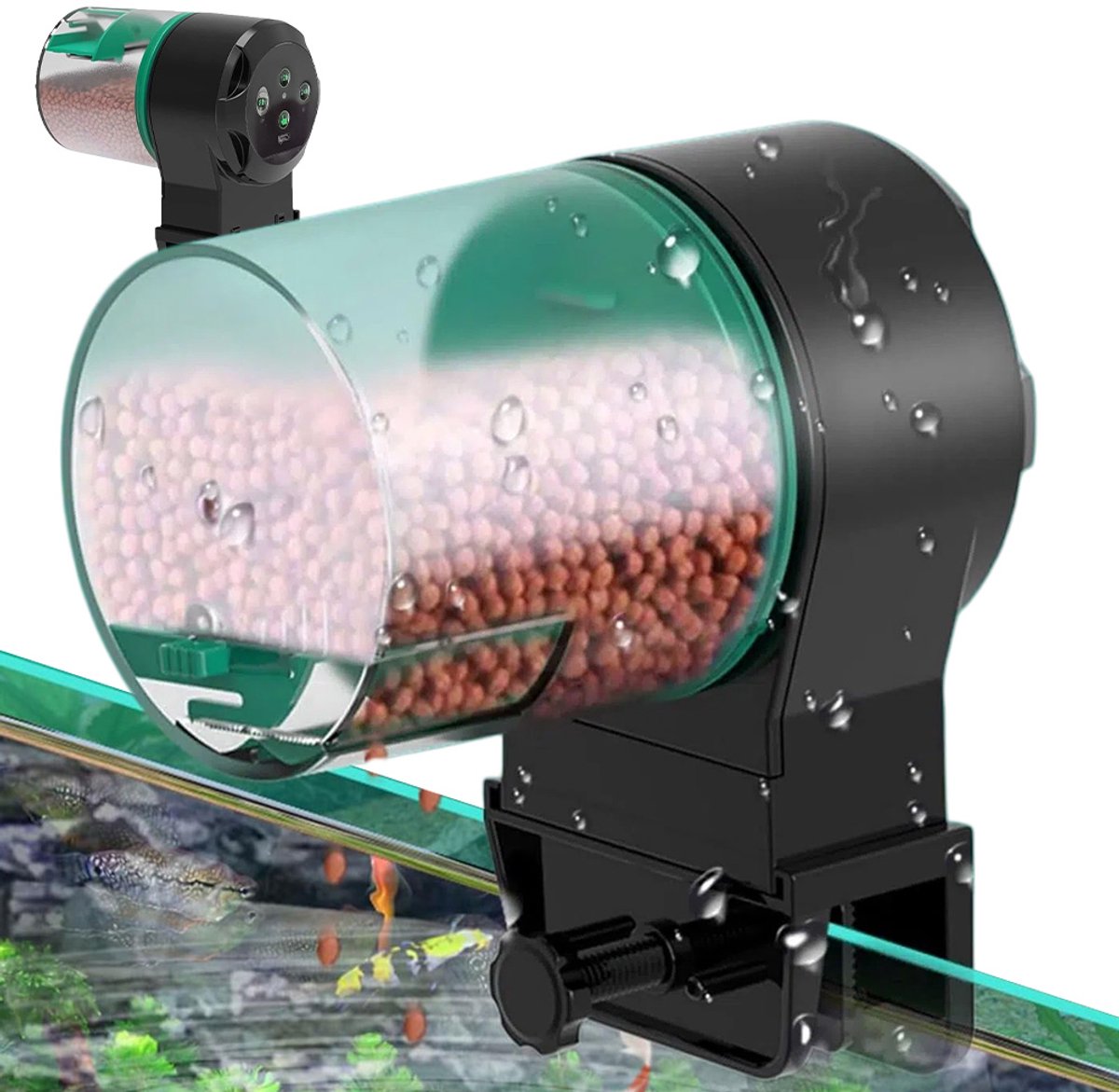 Automatische Voederautomaat - Voederautomaat Vissen - 250 ml - met Timer - voor Kortdurende Voeding Buitenshuis