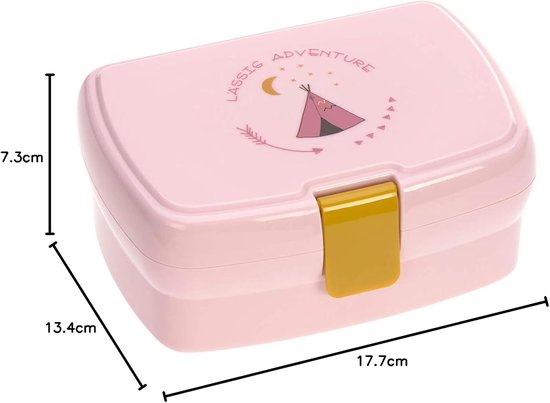 Kinder Lunchbox - Broodtrommel Uitneembaar - School Lunch - BPA-vrij - 17.7 x 13.4 x 7.3 cm - Roze van Kinder — afbeelding 5