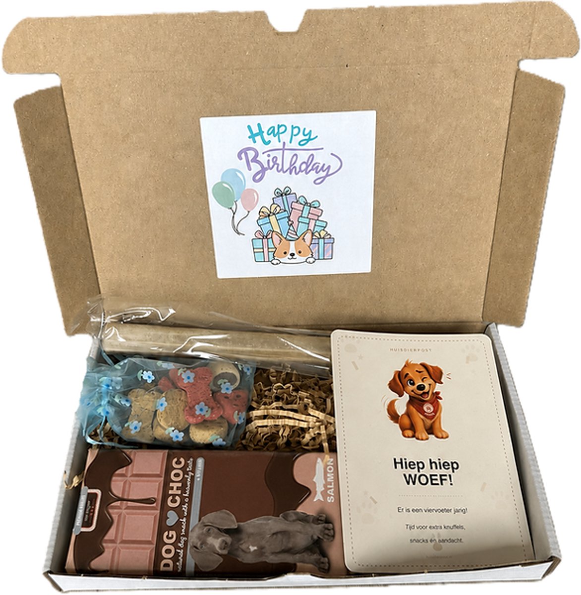 Verjaardag hond brievenbus cadeau zalm