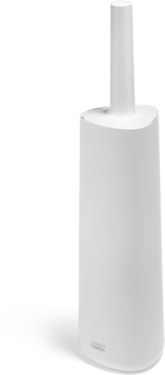 Joseph Joseph Flex 360 Siliconen Toiletborstel met Houder, Anti-druppel, Vervangbare Kop, 360° Reiniging, Wit