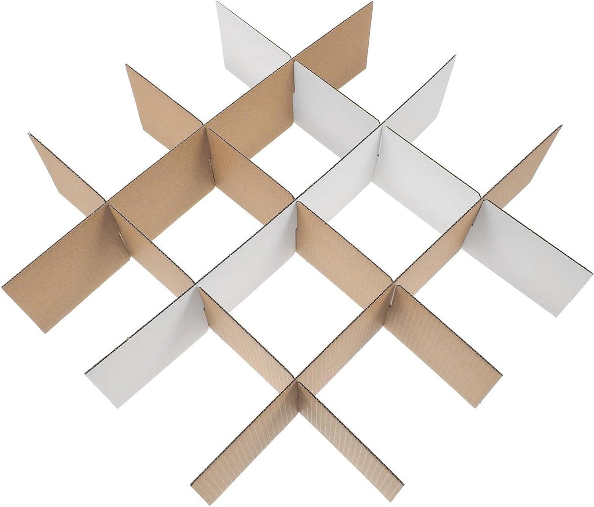 Kartonnen Scheidingswanden - Verpakkingsverdelers Dozen - Spullen Beschermen - Rasterontwerp - 335 x 8 cm - Wit
