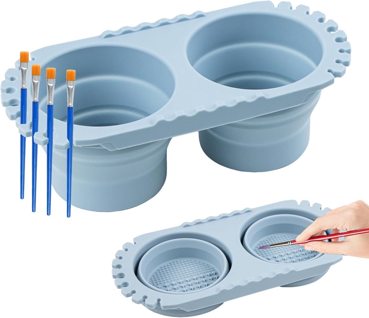 Schilderkwast reiniger - opvouwbare Brush Washer - kwastenreiniger - borstenreinigingsmidde - Schilderborstelhouder - Penseelreiniger - Voor Aquarel Acryloliekunst