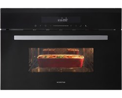 Inventum IMC3834GT - Inbouw combi-oven - Hetelucht - Magnetron - Grill - 34 liter - 38 cm hoog - Tot 220 graden - Zwart/RVS