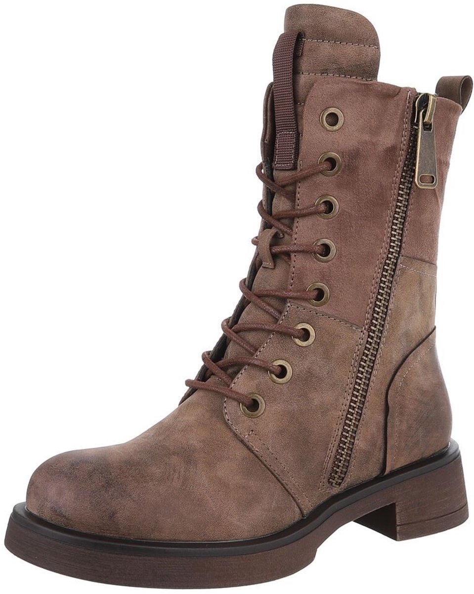 Veterboots met rits - Dames - Casual gebruik Mt:38