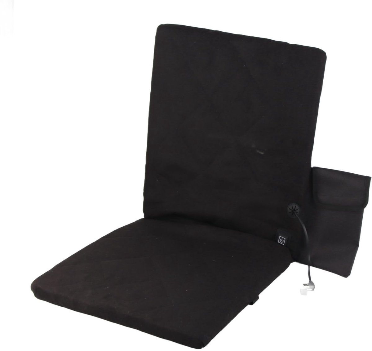 SnelShoppen - Verwarmde Campingstoel met Rugleuning, Elektrische Verwarming Zitkussen, Opvouwbare Stadionstoelen, Comfortabele Hoeskussens voor Kamper