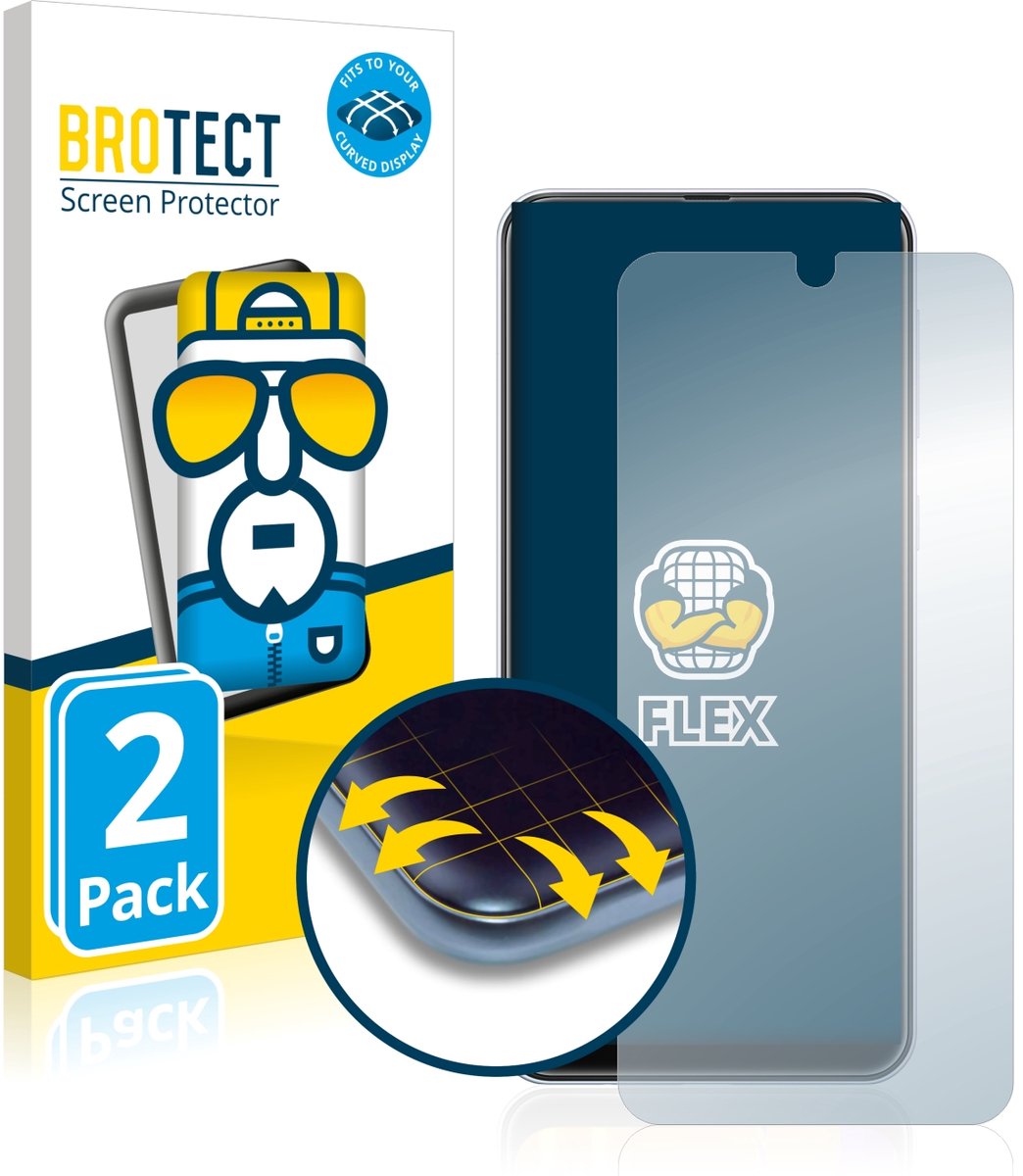 BROTECT - Screenprotector voor Samsung Galaxy M30s - Folie Beschermfolie transparant volledig dekking - 2 Stuks