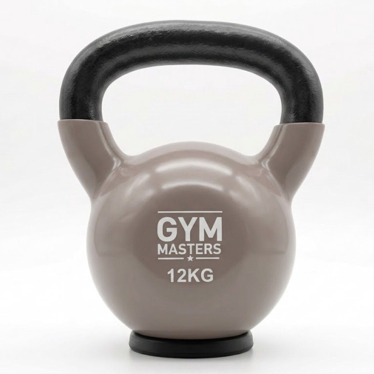 Gym Masters - kettlebell 12 KG met rubberen voet (extra vloer- & teenbescherming) - PREMIUM - kettlebell set - kettlebel - krachttraining - fitness gewichten - kettlebell 12kg - gewichten 12 kg - home gym - kettlebells - gietijzer - gym equipment