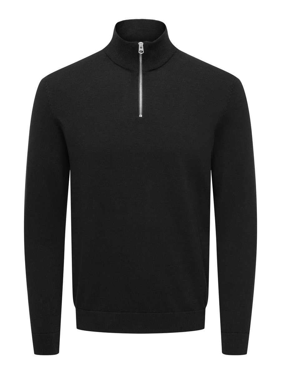 ONLY&SONS - ONSALEX REG 12 HALF ZIP KNIT - Heren - Gebreide truien