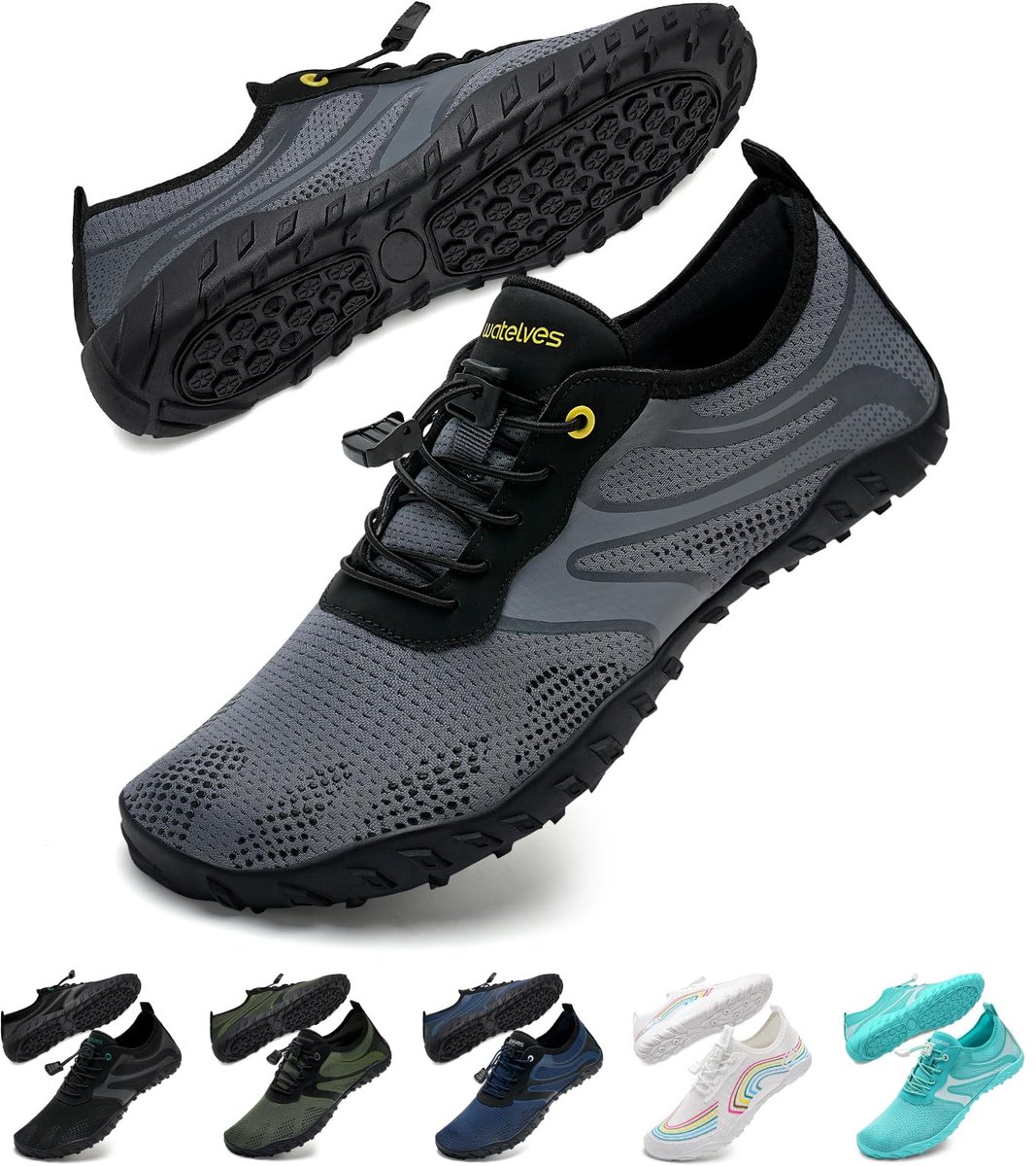 SnelShoppen - Badschoenen Heren en Dames - Sneldrogende Waterschoenen - Lichtgewicht Strandschoenen en Surfschoenen - Ademend en Antislip Aquaschoenen