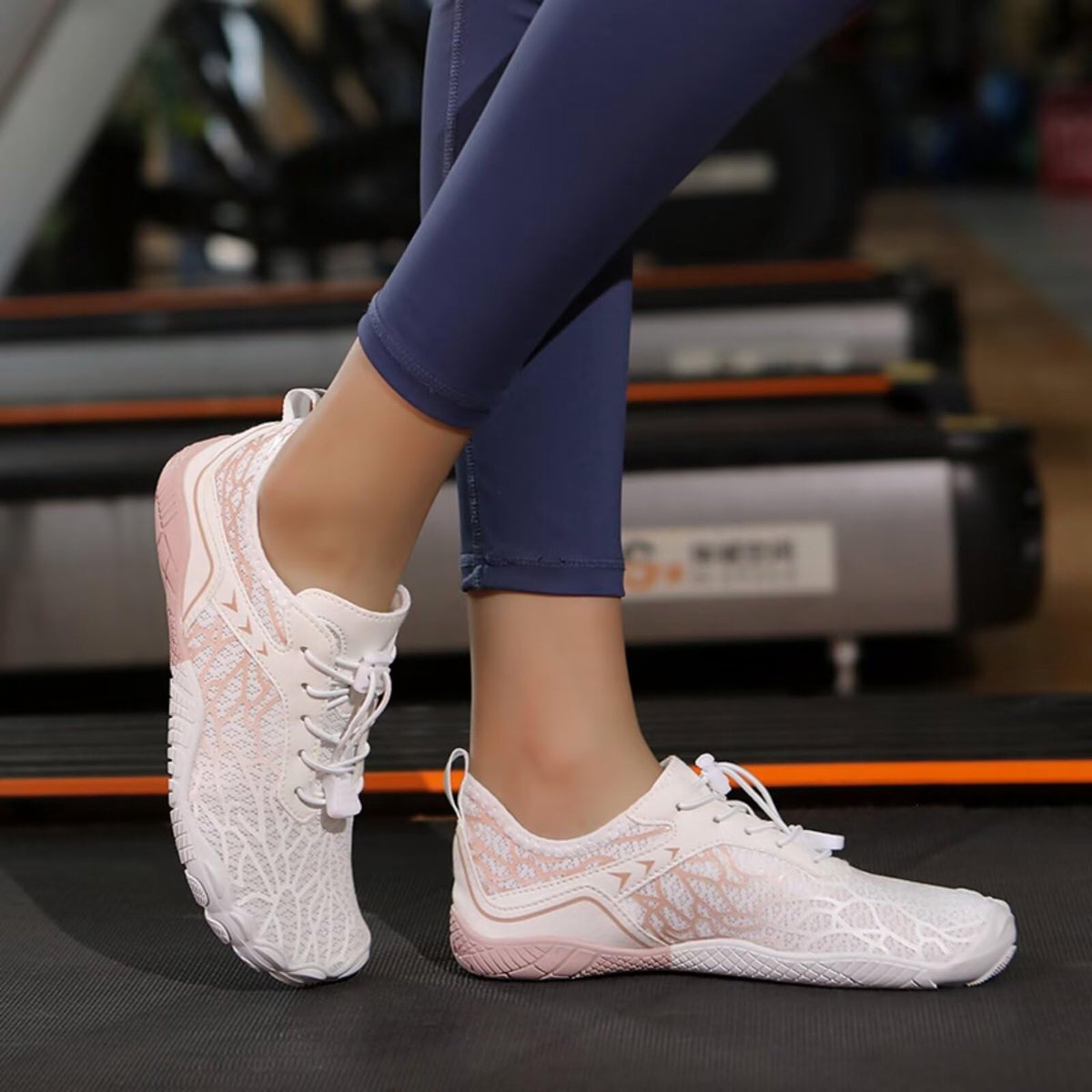 SnelShoppen - Blotevoetenschoenen Dames en Heren, Sneldrogend, Waterschoenen, Antislip Fitness, Strandschoenen, Zwemschoenen, Surfschoenen, Roze/Wit,