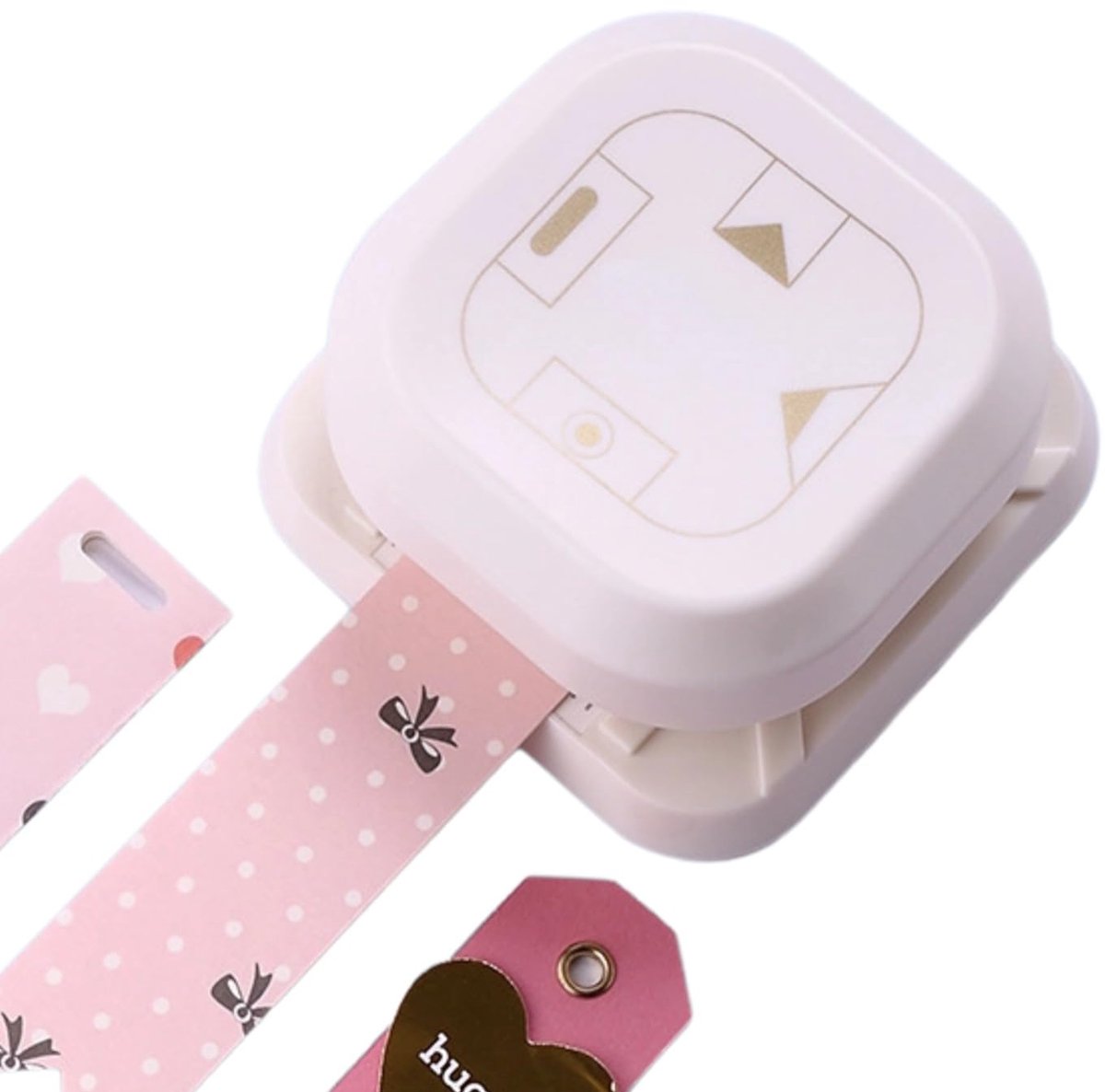 Dailygoods- Hoekpons 3-in-1 Ontwerp - Perforator/Snijder - Geschikt voor Papier/Karton - Comfortabele Grip - Nauwkeurig en Duurzaam - Opslag voor Opruiming