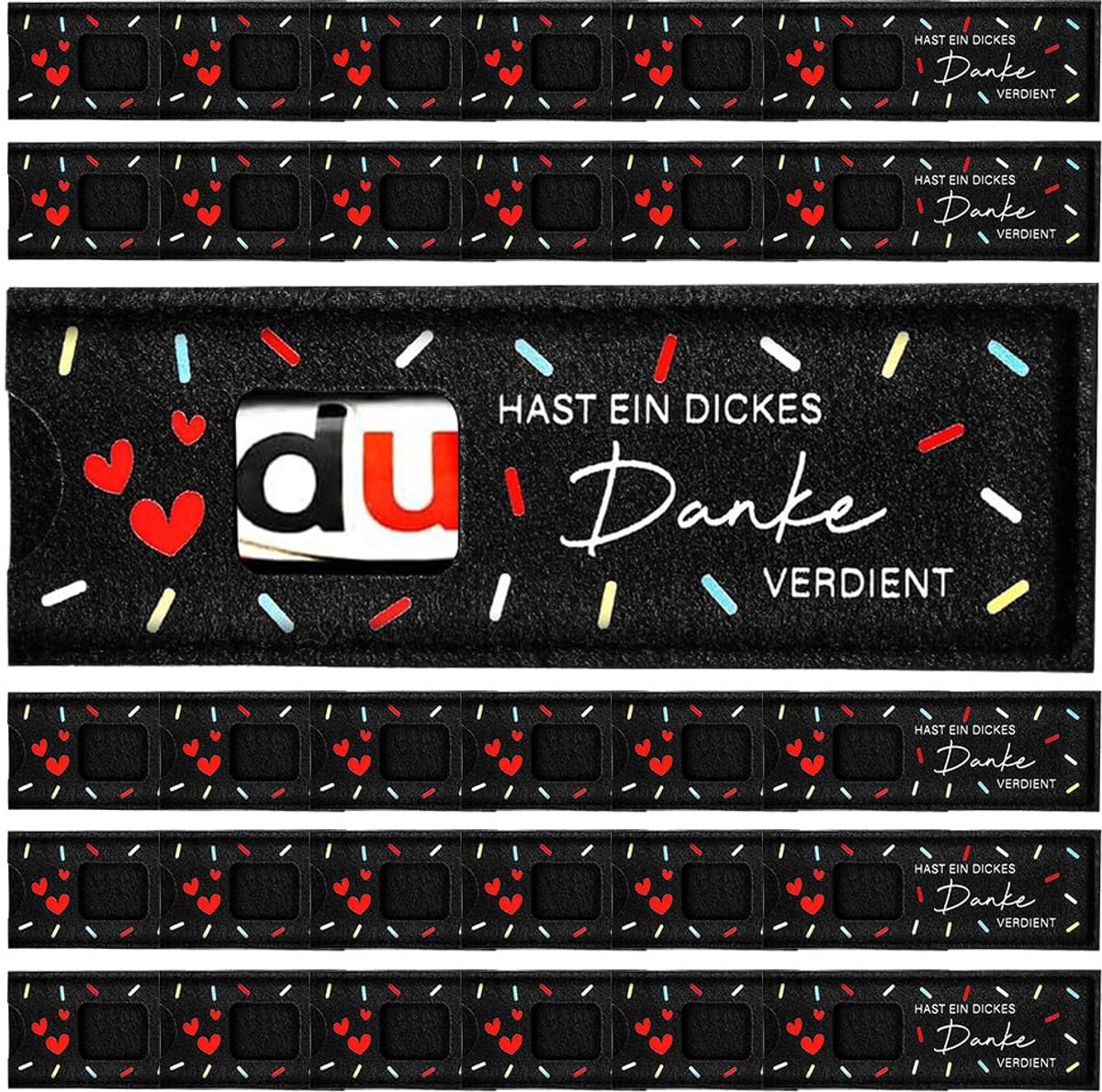 Dailygoods - 30 Stuks Vilten Bedankjes voor Bruiloft en Verjaardag - Gastgeschenken zonder Chocolade
