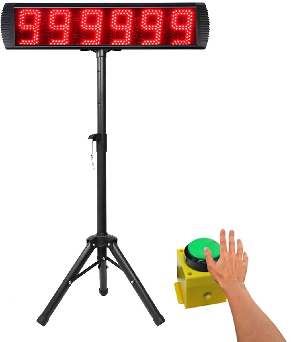 Dailygoods- Stopwatch met Afteltimer - Digitale Timer - Sport Stopwatch - Geschikt voor Wedstrijden - 12/24 Uur Formaat - Veelzijdige Functies - Sporttimer