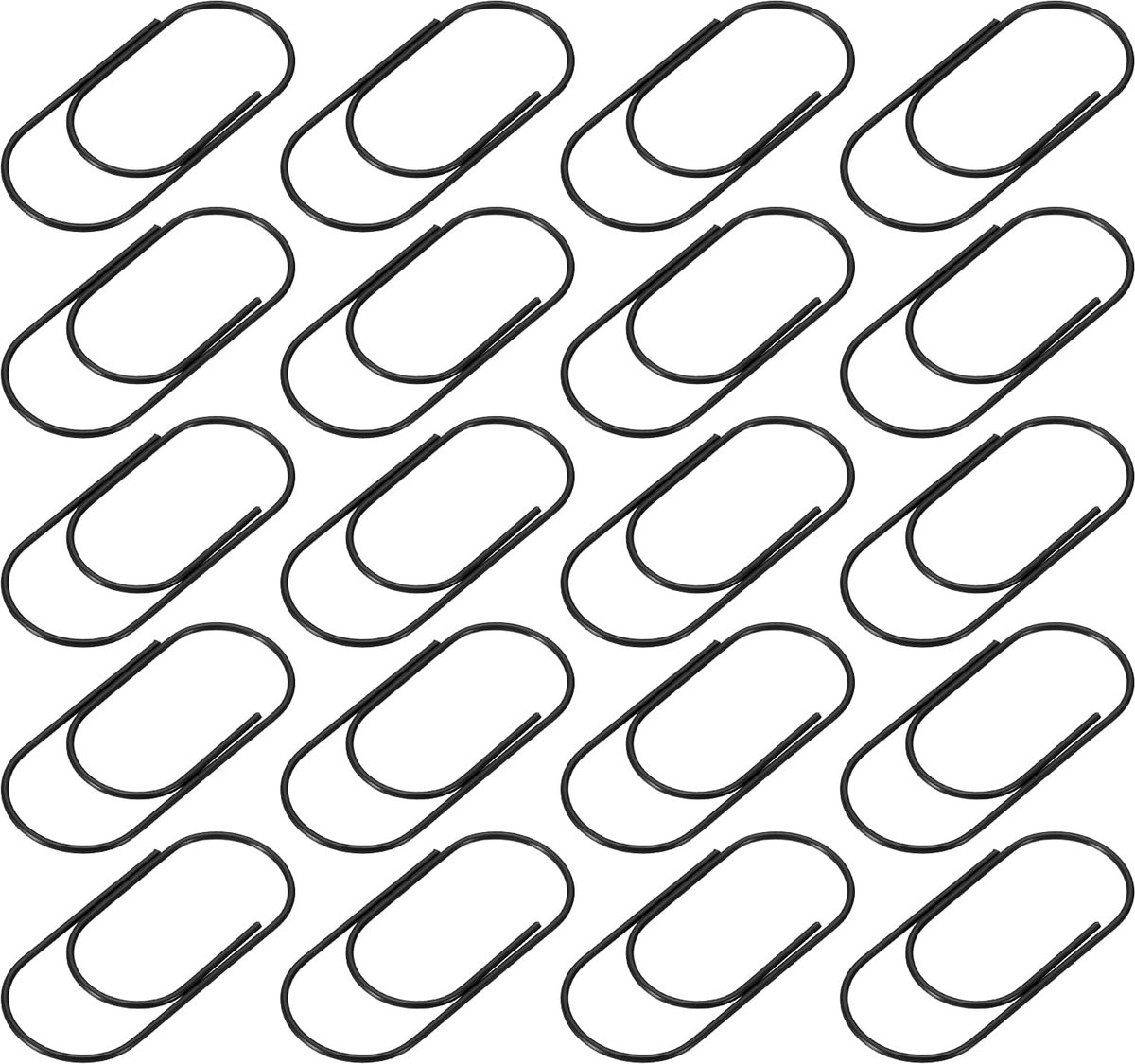 Dailygoods - 30 stuks paperclips, brede gecoate grote clips met doos voor kantoor en thuisgebruik (zwart, 5 inch)