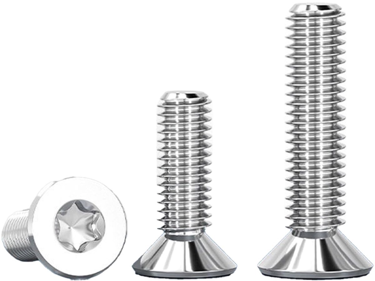 Dailygoods - 20 Stuks M6x30mm Torx Schroeven Roestvrijstalen Platte Kopschroeven voor Machines