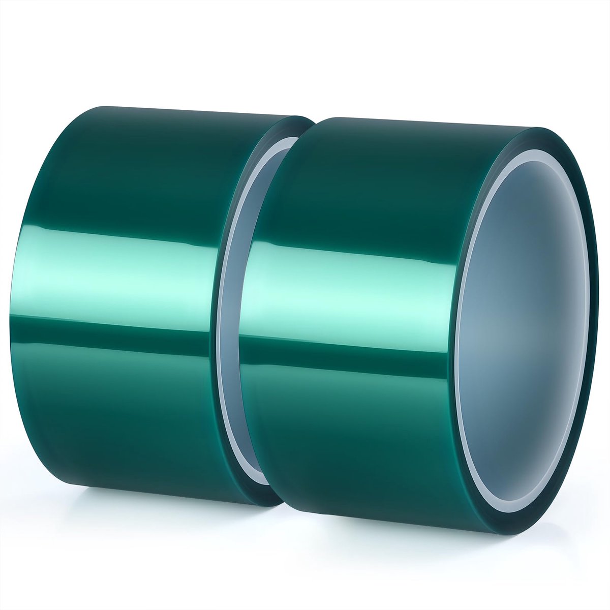 Dailygoods - Hoge Temperatuur Polyester Maskingtape - 2 Rollen van 5cm x 25m voor Schilderen en Poedercoaten
