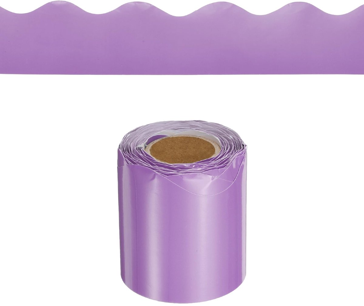 Dailygoods - Decoratieve Rolrand voor Prikbord - Golfvormige Randen in Paars - 9 Meter