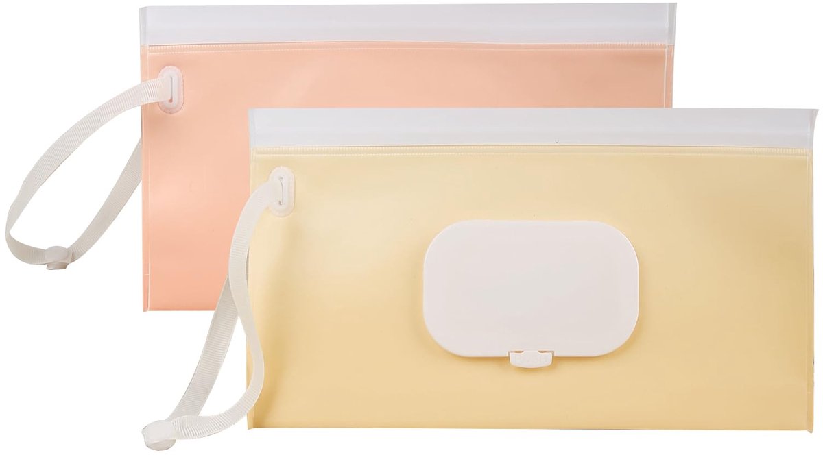 Dailygoods - Set van 2 Herbruikbare Baby Doekjes Boxen - Waterdichte Wet Wipes Boxen
