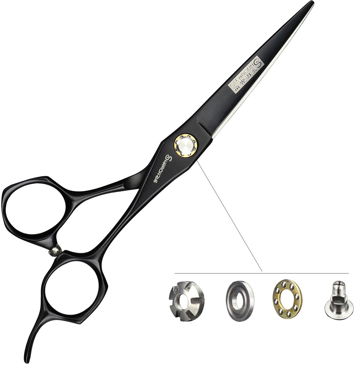 Dailygoods - Professionele Zwarte Haarverzorging Schaar - Handgemaakt 6 Inch Knipgereedschap
