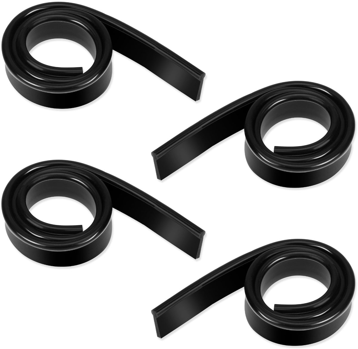Dailygoods - 4 Stuks Rubber Siliconen Trekker - Vervangende Lip voor Glasoppervlakken