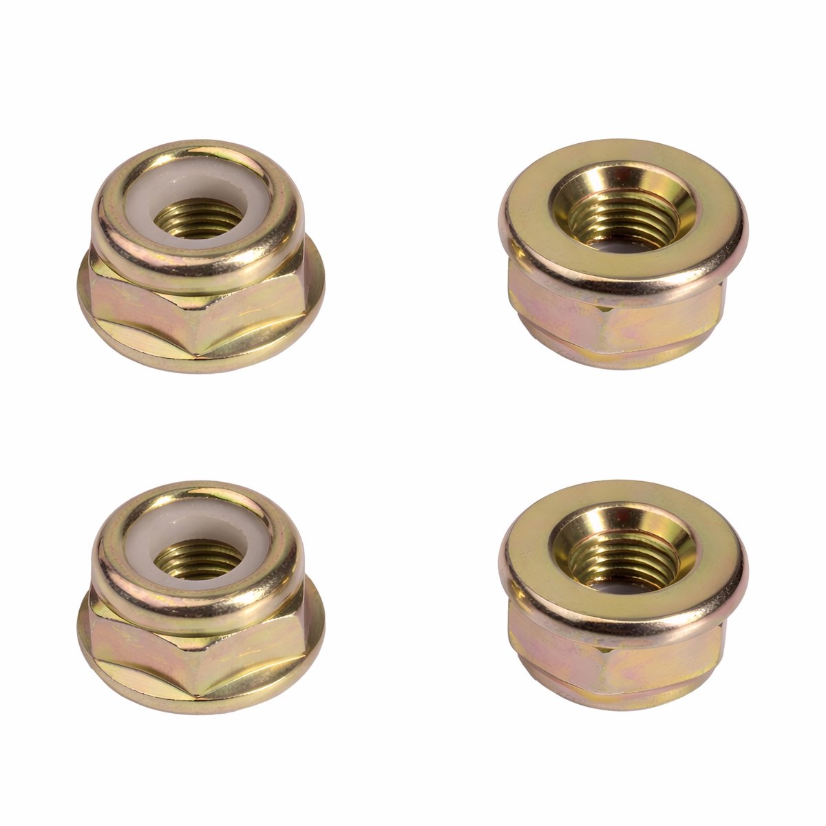 Dailygoods- Messenmoeren 4 Stuks - Bosmaaier M10 X 1,25 - Linkse Schroefdraad - Zaagbladmoer - Draadplaat - Slijtvast en Corrosiebestendig - Flensmoeren