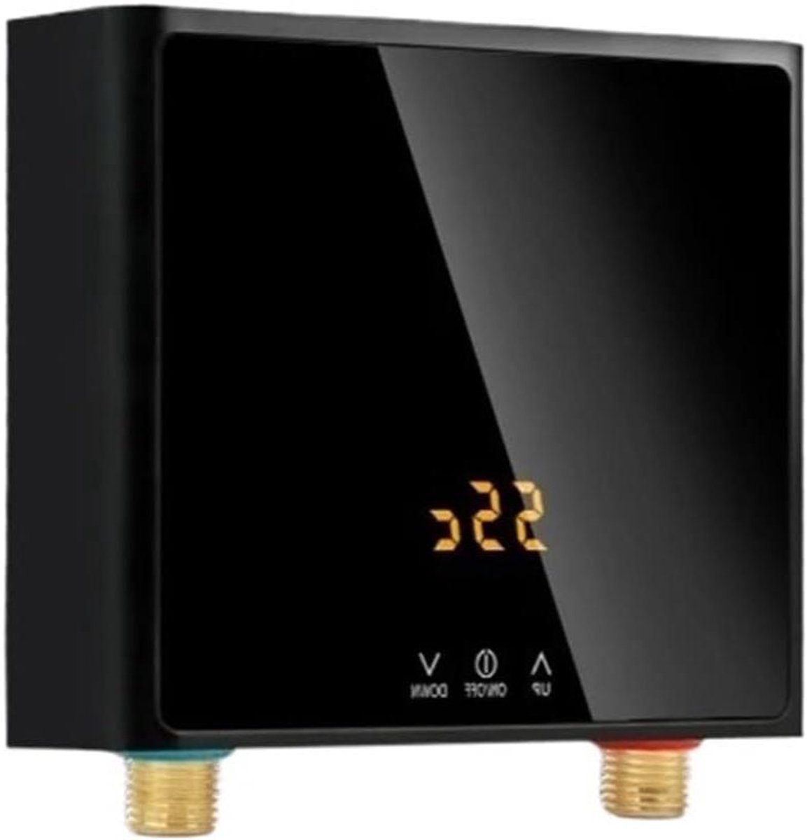 Doorstroomverwarmer Badkamer Keuken - Elektrische Boiler Wandmontage - Direct Warm Water - LCD Temperatuurdisplay - Mini-behuizing - Nero
