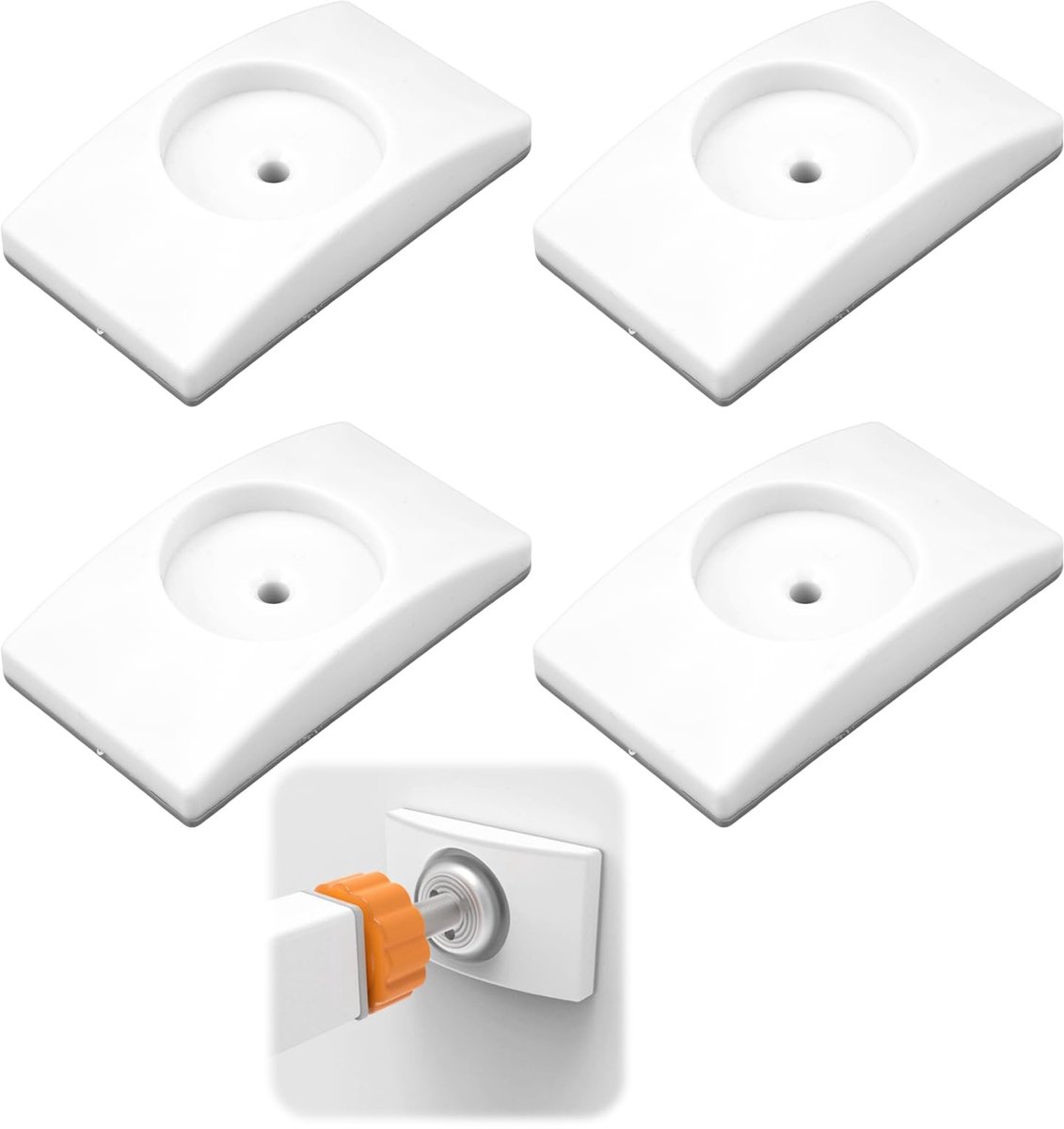 Dailygoods - Set van 4 Wandbeschermers voor Kinderhekken, Geen Boren Nodig