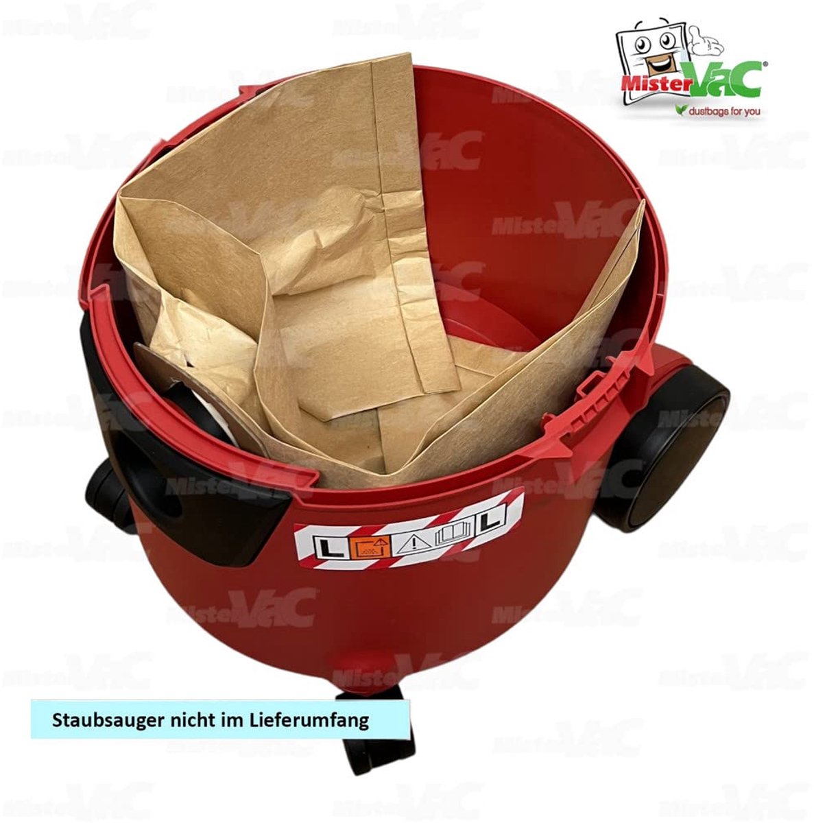 Dailygoods - Vervangende Stofzuigerzakken 10-Pack voor VC 21 L MC